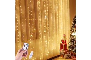 Fairy Lights for Bedroom 300 Leds Curtain Lights for Room Decor 8 Modes Christmas String Lights USB Powered Wall Hanging Twin