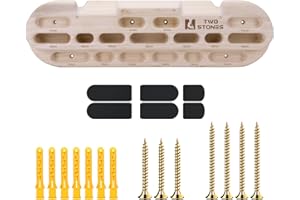 TWO STONES Climbing Hangboard Rock Climbing Training as Climbing Fingerboard with Jugs, Slopes and Edges, Pockets as Door Mounted Training Station Rock Climbing Pull Up Bar