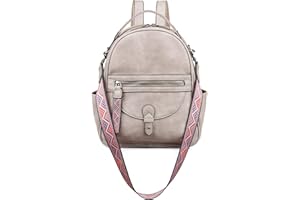 FADEON Mini Backpack Purse for Women, Designer Leather Cute Roomly Backpacks, Daily Ladies Shoulder Backpack Fashion Handbag