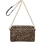 Leather Crossbody Bags Shoulder Purse Cross Body Bag for Women Cheetah Leopard Print Animal Travel Design Handbag