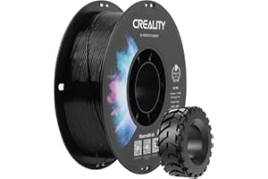 Creality TPU Filament 1.75, 95A 3D Printing Filament, High Hardness & Resilience, Soft Adhesive Material, Elastic, 1kg(2.2lbs) Flexible Filament 1.75mm, for 3D Printer (Black)