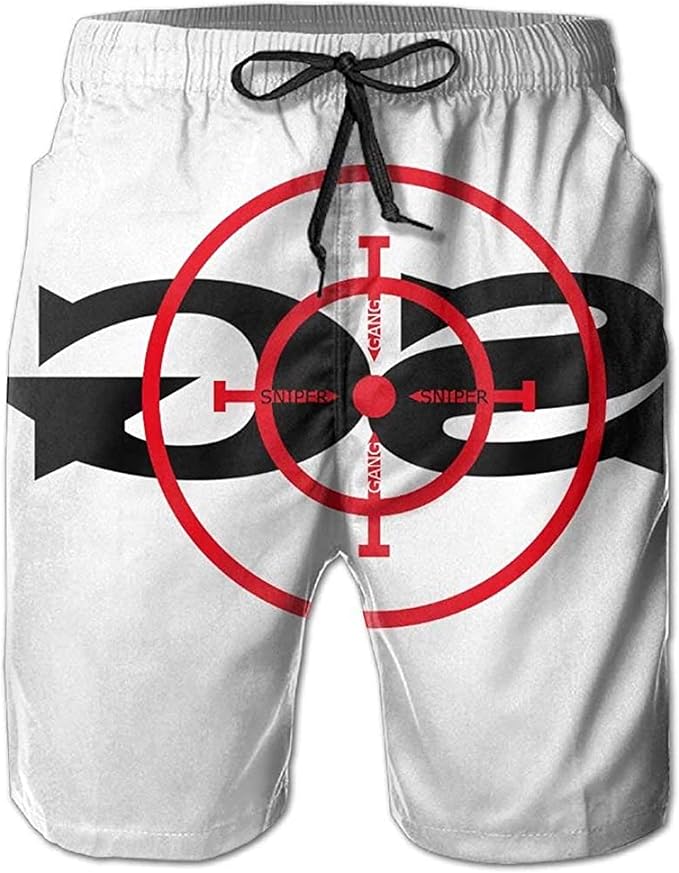 Men's Sniper Gang Gang Target Beach Shorts Swimming Trunks Cargo Shorts: Amazon.co.uk: Clothing