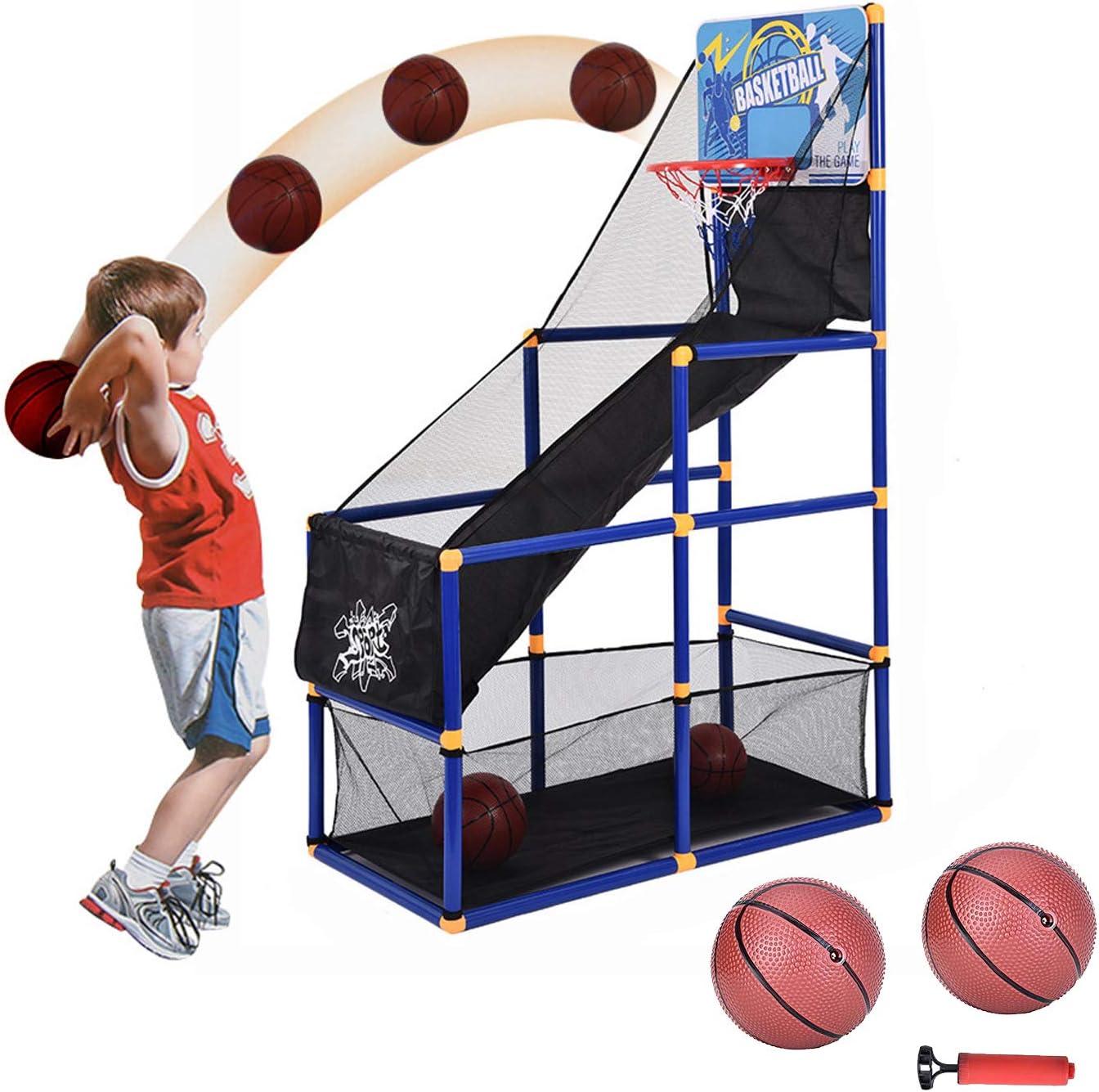 WTAA Kids Basketball Hoop Arcade Game Toy Toddler Toys Outdoor/Indoor Hoop