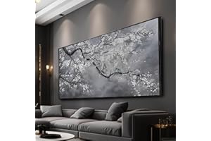 Large Wall Decor Wall Art – Floral Picture Wall Decor for Living Room, Posters for Room Aesthetic Wall Art for Home Decor, Bl