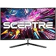 Sceptre 24-inch Curved Gaming Monitor 1080p up to 165Hz DisplayPort HDMI 99% sRGB, AMD FreeSync Build-in Speakers Machine Black (C248B-FWT168)