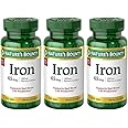 Iron 65 mg, 3 Bottles (100 Count)