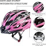 GearTek Bicycle Helmet With Sun Visor Lightweight Adjustable Unisex Pink/Black view 2