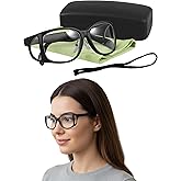 Lumirio 0.75mmpb X-Ray Lead Glasses, Eye Safety Glasses with Side Shields, Lightweight Lab Dental Glasses with Storage Case Cleaning Cloth Eyeglass Strap for Eye Protection (Black Frame)