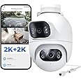 IMILAB EC6 Dual Outdoor Plug-in Security Camera: 2K Dual Lens Camera for Home Security, 360 Coverage Surveillance PTZ Outdoor