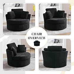 Chair and A Half with Ottoman, 360° Swivel Chair