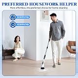 FARI Electric Spin Scrubber Cordless Power Cleaner 8 Brush Heads Adj Handle view 5