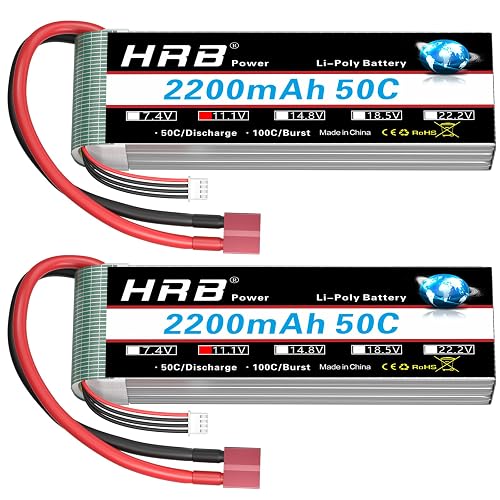 Compatible Rrc Battery HRB 2pcs 3S 2200mAh Lipo Battery 50C Shorty T 11.1V RC Lipo Battery ...