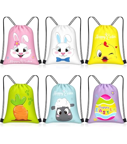 Amazon.com: SilTriangle 36 Pcs Easter Drawstring Backpack  display picture 1