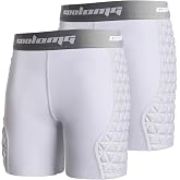 COOLOMG 2-Pack Girls Youth Softball Sliding Shorts | Padded Compression Underwear Shorts Baseball Softball Lacrosse Sliders Shorts