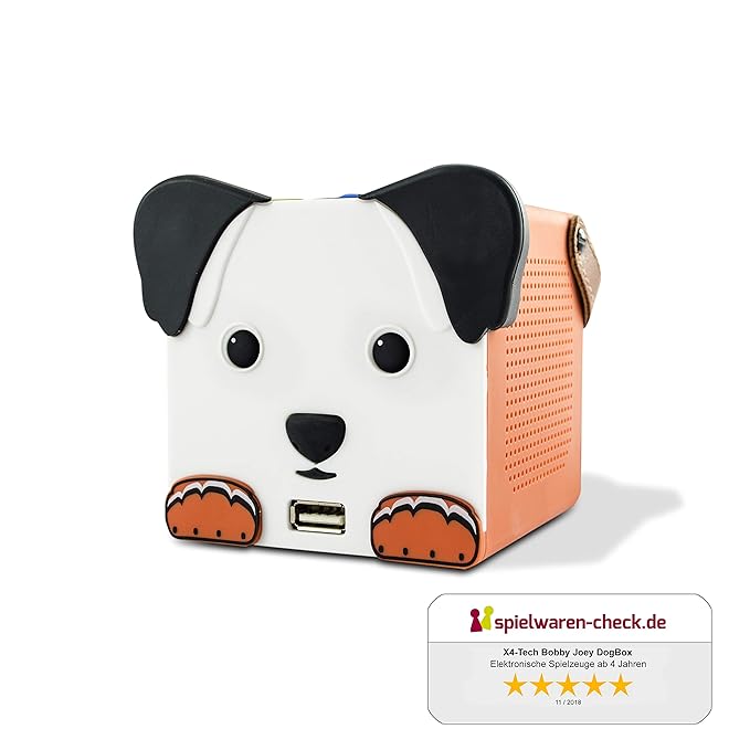 X4-TECH Bobby Joey Dogbox - Bluetooth-Box für Kinder - USB, SD, LED-Beleuchtung