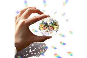 TIRIFER Clear Crystal Ball Prism Window Rainbow Maker Window Prisms Suncatcher for Feng Shui, (60mm /2.4inch)
