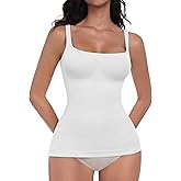 EUYZOU Womens Shapewear Tummy Control Seamless Square Neck Compression Tank Tops for Women Body Shaper Camisole Top