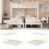 LTGB Triple Sleeper Bunk Bed with Side Ladder for Kids & Teens - White view 3