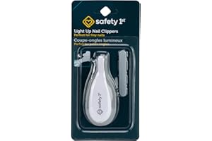 Safety 1st Light Up Baby Nail Clippers with Emery Board – LED Light, Soft-Grip Handle, Safe for Newborns & Toddlers, Compact 
