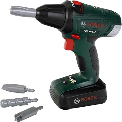 Theo Klein Bosch Cordless Screwdriver Battery Powered Rotating Bits 3+