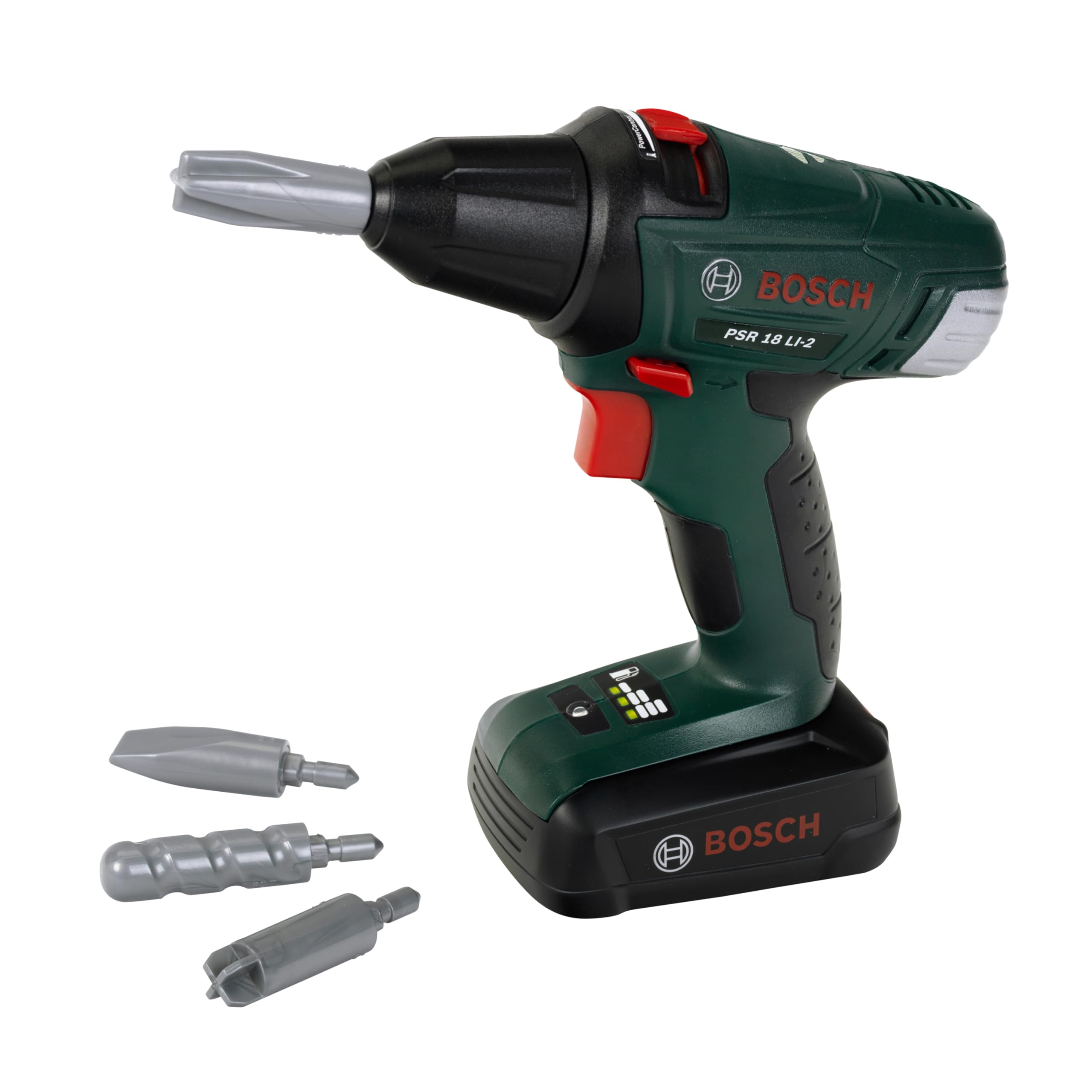 Theo Klein 8567 Bosch Cordless Screwdriver I Battery-Powered Drill/Screwdriver with Rotating and Interchangeable Bits I Light and Sound I Dimensions: 20 cm x 6.5 cm x 19 cm Multi - Colored