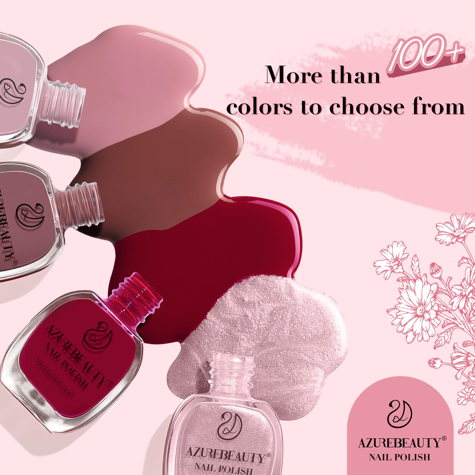 AZUREBEAUTY Cat Eye Nail Polish Quick Dry Vegan Nude Glitter Nail Polish Natural Infinite Shine Nail Lacquer Salon-Quality for Women Girl Gift Set 1Pcs 0.34 fl oz - Image 7