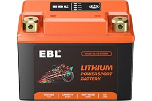 EBL Lithium YTZ5S-BS, 105CCA Lithium LiFePO4 Motorcycle Battery, 12V 3.5Ah ATV, UTV, Jet Ski, 4 Wheeler, Quad, Riding Lawn Mower, Tractor, Scooter, PWC, Seadoo, Polaris and Generator Battery