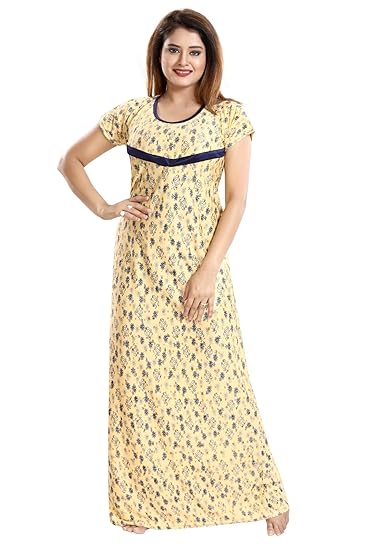 Multicolor Sarina Satin Maternity Nighty for Feeding for Women (Free Size)