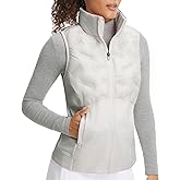 M MAELREG Puffer Vests Womens Lightweight Stand Collar Slim Fit Winter Sleeveless Jacket for Women with Golf Hiking