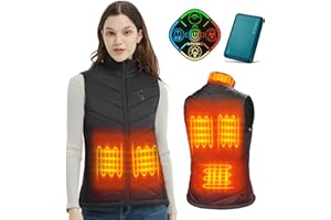 KOVNLO Heated Vest for Women With Battery Pack Included, Smart Controller with Light-out Design, Electric Heated Jackets