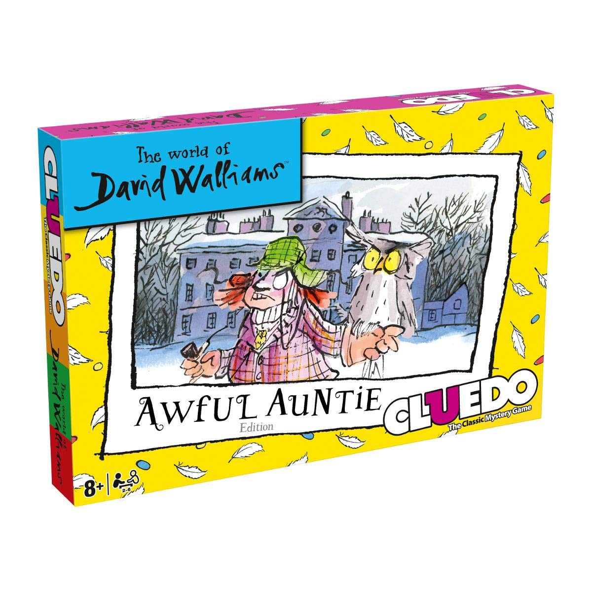 Winning Moves The World of David Walliams Awful Auntie Edition Cluedo Mystery Board Game, Play with Stella, Gibbon, and the ghosts of Lord and Lady Saxby, makes a great gift for ages 8 plus