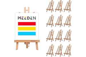 MEEDEN 16" Tall Tabletop Easel - 12PCS Medium Tabletop Display Solid Beech Wood Easel, for Artist Kids Adults Classroom/Parti