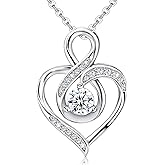 Elensan Sterling Silver Pendant Necklace Charms Hypoallergenic Fashion Jewelry Dainty Valentines Day Birthday Gift for Women