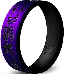 Knot Theory Skeleton Silicone Ring for Men and