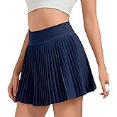 Jhsnjnr Womens Pleated Tennis Skirt Skorts Summer Golf Skirts with Shorts Pockets Workout Pleated Athletic Skort