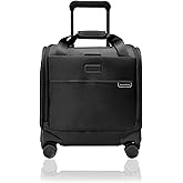 Briggs & Riley Cabin Spinner - Carry On Luggage for Travel, Suitcases with Wheels, Softside Rolling Bag for Men & Women, Fits Under Plane Seat, Interlocking Handle - Baseline Collection, Black