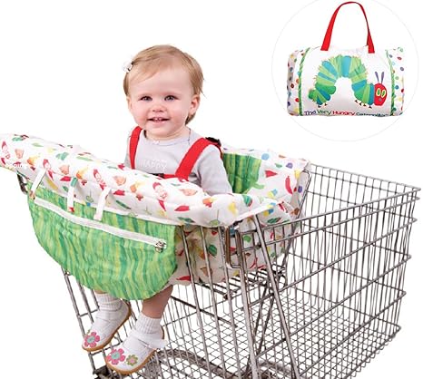 toy shopping cart with baby seat