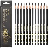 PATIKIL 12pcs Soft Charcoal Pencils Drawing Professional Charcoal Art Black | Pencils Supplies Set Oily for Break-Resistant for Sketching Artists Beginners Shading Blending