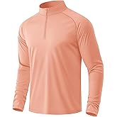 MAGCOMSEN Men's Long Sleeve Sun Shirts UPF 50+ Tees 1/4 Zip Up Fishing Running Rash Guard T-Shirts Outdoor Shirt