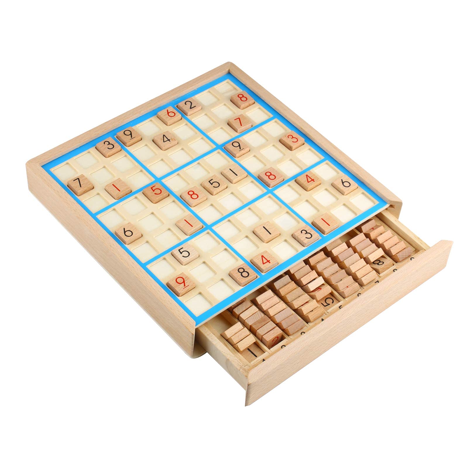 Larcele Wooden Number Puzzles Sudoku Board Games SD-02