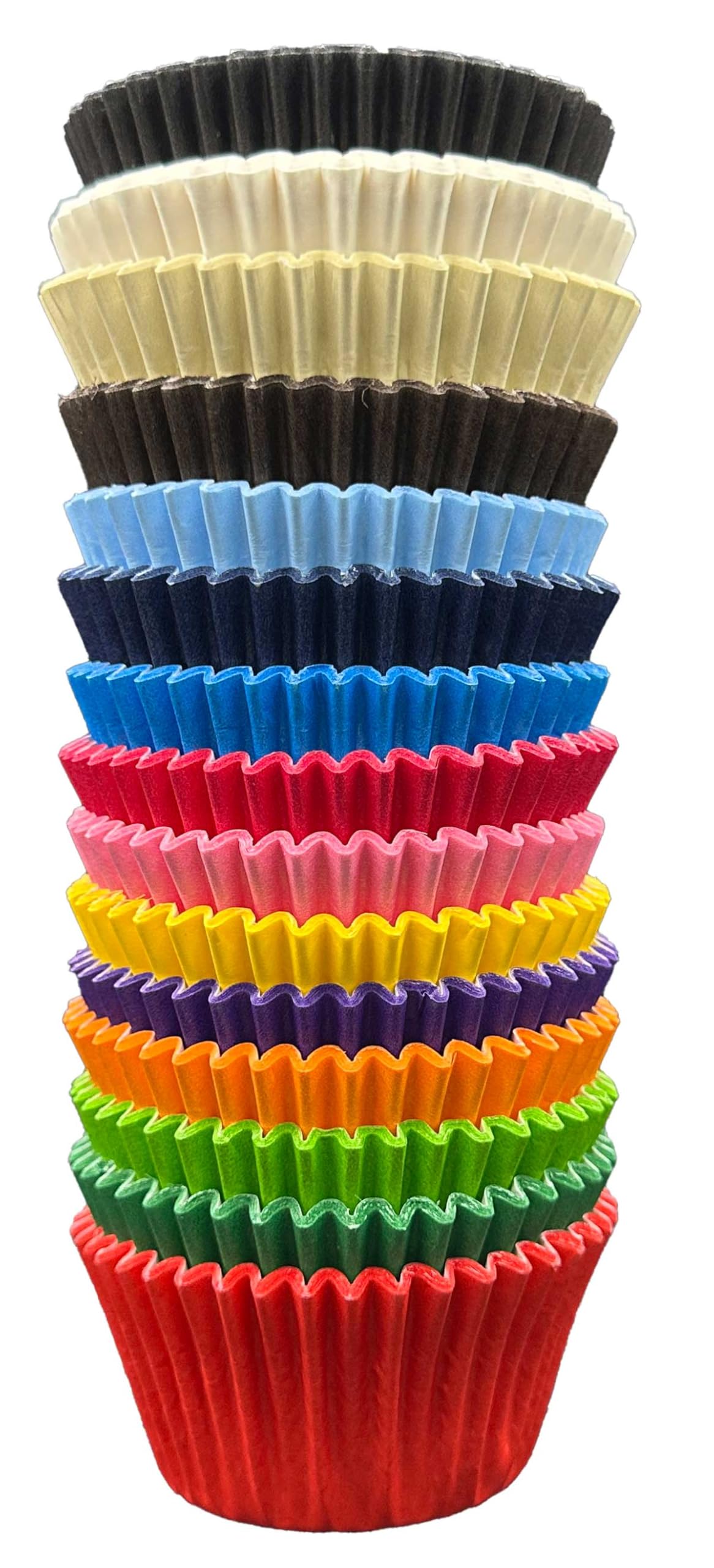 Scrumptious! - 180PC Cupcake Cases - Multicoloured - 65GSM 51mm x 38mm Greaseproof Paper Baking Cases - Great for All Occasions, Birthday and Anniversary Party Muffins, Cakes and Bakes