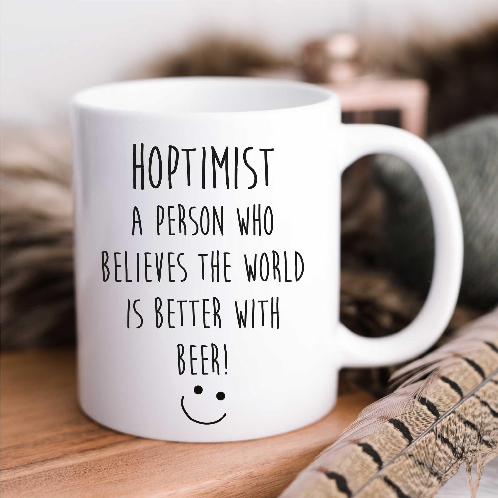 60 Second Makeover Limited Hoptimist Mug A Person Who Believes The World is Better with Better Beer Quote
