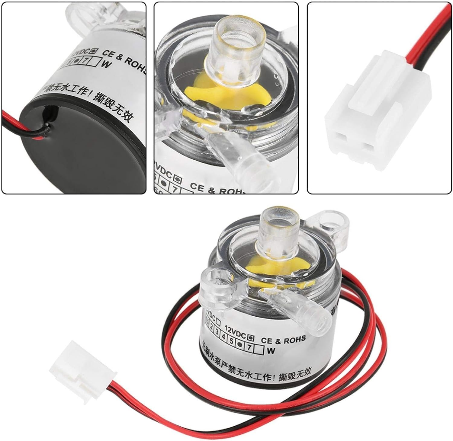 Submersible Pump(120L/H,6W),Low Noise Water Pump,Mini Submersible Brushless Water Pump,for Indoor and Outdoor Use(24h): Home & Kitchen