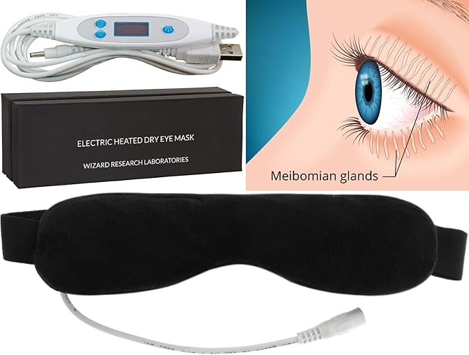 DRY EYE MASK Wizard Research PATENT PENDING HEATED DRY EYE MASK MGD