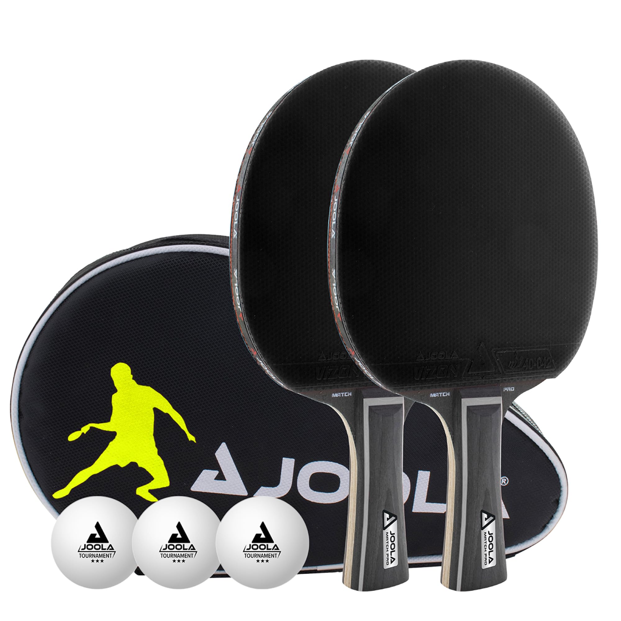 Photo 1 of ***DAMAGED, SEE PHOTOS, MISSING BALLS***
JOOLA Duo Pro Ping Pong Paddles Set of 2 - Professional Table Tennis Paddles, Three Advanced 3 Star Tournament Ping Pong Balls and Carrying Case - Advanced Table Tennis Rackets