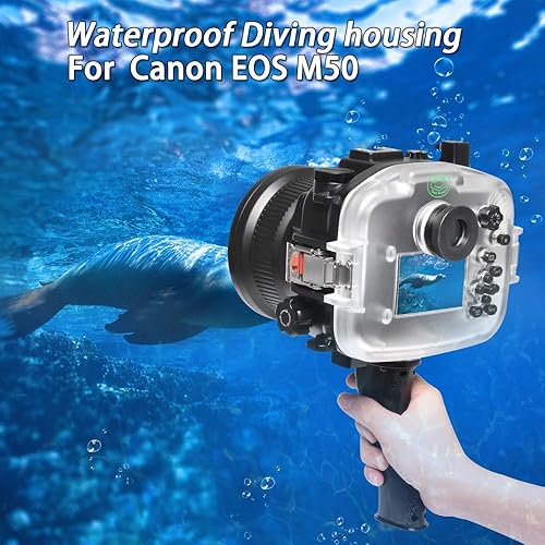 Seafrogs 40m/130ft Underwater Housing Waterproof Case for Canon