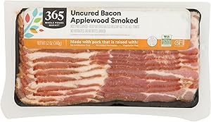 365 By Whole Foods Market, Bacon, Uncured Applewood Smoked, 12 Ounce