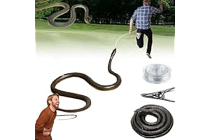 BIXMK Snake Prank with String Clip, Golf Snake Prank, Clip on Snake Prank, DIY Golf Snake Prank with String and Clip, Snake on a String Prank, DIY Golf Snake Prank Gag Gift, Snake Prank for Golf (1.2m)