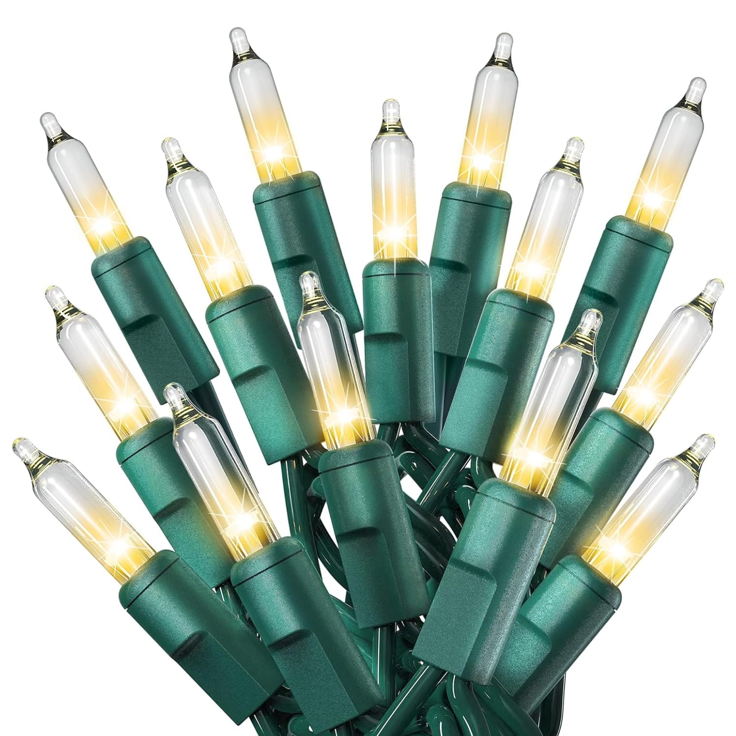 Photo 1 of PREXTEX 100 Count Clear Christmas Lights - 20 ft Ultra Bright String Lights with Green Wire for Indoor and Outdoor Use, Christmas Trees, Holidays, Patios and Garden