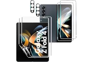 CWQZGUF [2Set 6PCS Galaxy Z Fold 4 5G Screen Protector, 2 Inner TPU Films + 2 Outer Tempered Glass + 2 Camera Lens Protecters, High Clarity, Anti-Shatter, for Samsung Galaxy Z Fold 4 5G